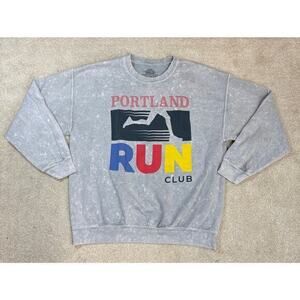 PHILCOS Portland Run Club Sweatshirt Ice Grey Pigment Size XL